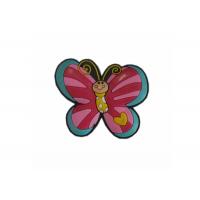 China Baby Boy Children Door Knob , Butterfly Childrens Drawer Knobs Mooth Rubber Plastic on sale