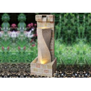 Geometry Single Column Stone Fountain Water Feature