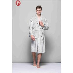 Mens Soft Bathrobe Fleece Kimono Hotel Spa Bathrobe Adults Men Boys Washable Breathable Fleece