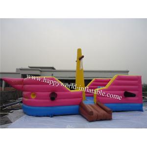 inflatable castle with slide , pirate ship bouncy castle , pirate ship bounce house