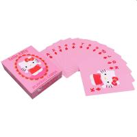 China Custom made playing cards deck of pink white card Hello Kitty on sale