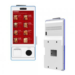 Restaurants POS Kiosk Android Cashless Machine Pos Self Service Kiosk 21 27 Inch SDK