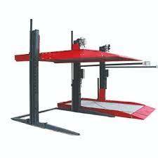 Compact Two Post Parking Lift With Galvanized Wave Platform  8 - 12m/Min
