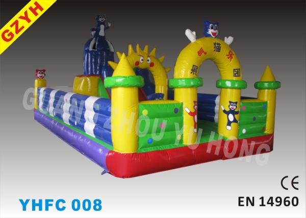Fire & Oil Resistant Warp-527N Weft-323.8N Child Inflatable Fun City YHFC 008