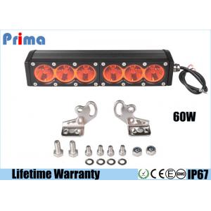 China 11.5inch 60W Amber Led Work Light Bar Spot Flood Rescue Vehicle Lights Driving Lamp For OffRoad supplier
