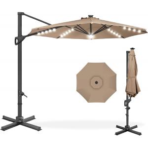 Canopy, Cantilever Umbrella Hanging Umbrellas, Fade Resistance & Water-repellent UV Protection Solution-dyed Fabric
