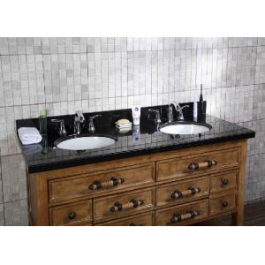 Heat Resistant Granite Bathroom Vanity , Double Sink Bathroom Vanity Elegant