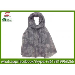 China China factory direct supply mini flower long print scarf shawl 100*200cm 100% Polyester pashmina keep fashion supplier