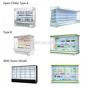 Pure Copper Tube 380V Refrigerated Display Cabinets For Fruit