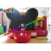 China Mickey Mouse Inflatable Bounce Houses , Small Jumping Castle With Repair Kit on sale