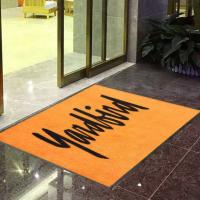 China 1.2mm Rubber Backing Logo Printed Floor Mat Nylon 6.6 Fiber Custom Carpet Rugs on sale