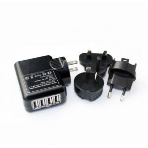 China wall mout usb charger with Eu Us UK Au plug USB power adapters 5v 1a 2a 3a interchangeable usb adapter supplier