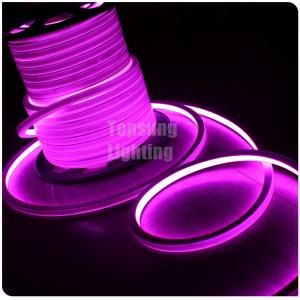 China pink color DC 24V led neon flex 16x16mm square flat neon rope IP68 outdoor lighting decoration supplier