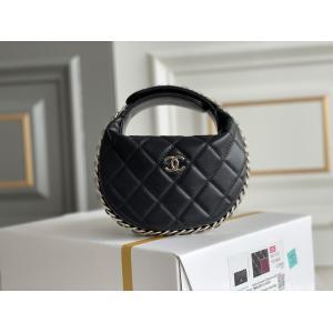 China Ap3095 Black Mini Fabric Chanel Flap Bag Coin Purse 20 Inch supplier