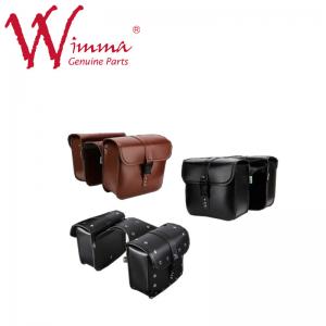 China Custom PU Leather Motorcycle Saddle Tail Bag Detachable Backseat Side supplier
