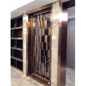 China Metal screen golden color shinny reflective screen partition panel for wall dividers or door parititons supplier