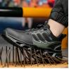 BOA Rotating Button Work Shoes TPU Flying Knit Black Industrial Safety Shoes With Kevlar Mid Sole And Anti-smash EVA Sole