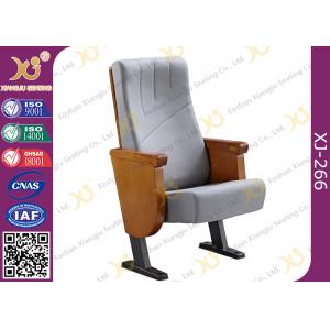 China Commercial Molded PU Foam Auditorium Chairs With Floor Mounted Fabric Cover supplier