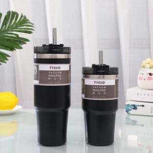 Colorful Promotional Stainless Steel Tumblers / insulated travel mug With Straw