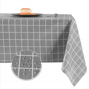 Gray Plaid Plastic Coffee Table Cloth Cover Disposable Table Cloths That Look Real