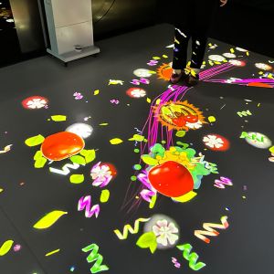 China Mobile Interactive Floor Projection System with 4000 Lumens Brightness and Multiplayer Operated Interactive Experience wholesale