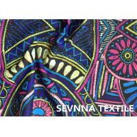 China Circular Knitting Stretch Leggings Fabric Acid Printing Nylon Fabric Geo Wave Design on sale