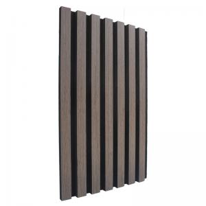 China Flameproof Black Walnut Wood Veneer Acoustic Panels For Meeting Venue supplier