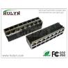 2X8 Fast Stacked RJ45 Jack With transformer and light-pipe LEDs