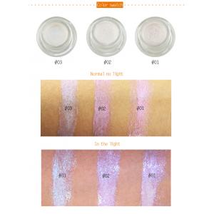 China Professional Face Makeup Highlighter Cream Single Case With 3 Colors supplier