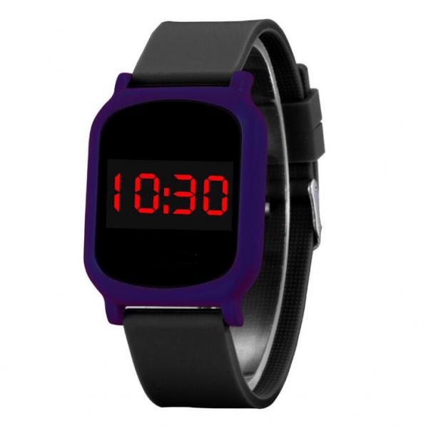 Colorful Square Led Watch Touch Screen With Chinese Electronic Movement