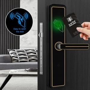 China Hotel Smart RFID Card Swipe Door Lock T5557 / M1 Card Key Lock System supplier