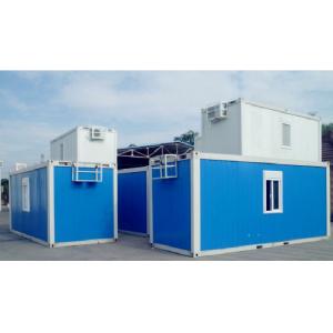 China Advanced Custom Container House , Blue Portable Container House With Bathroom supplier