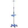 China Adjustable Height Hospital Infusion Stand Easy to Move and Power Type Without Power in Blue wholesale