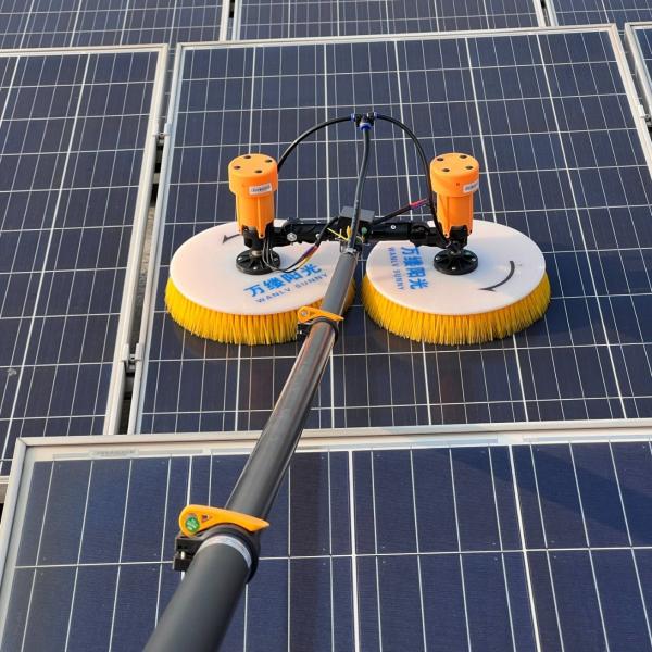 High Pressure Cleaning Double-Disc Rotating Brush for Solar Panel and Window Cleaning