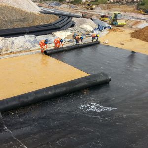 China HDPE Geomembrane Waterproof Function High Strength Tear Resistance And Alkali Resistant wholesale