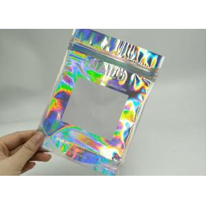 Holographic Lase Plastic Sealed Bags 8 * 15CM Size For Eyelash Brush RB-015