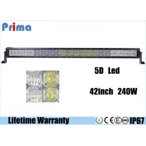 China 42 240W Off Road LED Light Bar , High Lumen Waterproof 5D LED Light Bar supplier