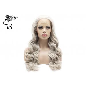 Long Gray Synthetic Hair Curly Lace Front Wigs For Celebrity Looksalikes Wigs