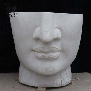 Natural Stone Granite Marble Human Face Chair Handcarved Park Garden Decoration Creative Abstract Art Modern