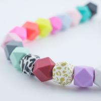 China 17mm Hexagon Silicone Teething Bead Eco Friendly Safety Chewable For Baby Teething on sale