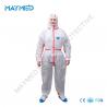 CAT III Type 5 6 Taped Seams SMS Disposable Medical Coveralls Type5/6 EN13982