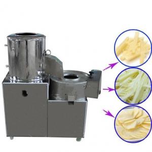 China 100kg commercial potato peeling cutting machine french fries cutter potato chips slicer supplier