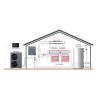China R410a DC Inverter Air Source Heat Pump Water Heater for Heating and Cooling wholesale