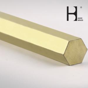 Heat Resistant Square Brass Rods , C38500 Brass Hexagonal Bars