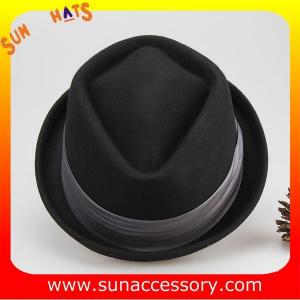 0381 Sunny hats diamond black wool felt hats ladies ,Shopping online hats and caps manufactuer