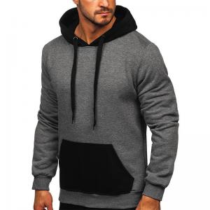 China Factory High Quality Black Grey Cotton Polyester Sport Gym Adjustable Men's Hoodie Sweatshirts supplier