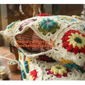 100% Cotton HandMade Crochet Cushion Cover Pillow Cover 25* 45cm Hand Crochet knitting Pas