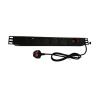 China Corriente nominal 16A PDU negro de 6 vías Interruptor de estilo universal 2m alambre con enchufe personalizada wholesale