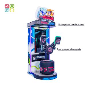 Tree Type Punching Pads Boxing Game Machine Coin Operated Arcade With 42" Screen