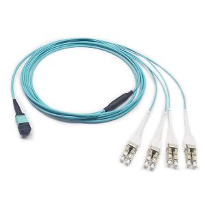 OM3 Multimode Patch Cord , MTP To LC Uniboot Duplex Fiber Optic Cable For Data Centers